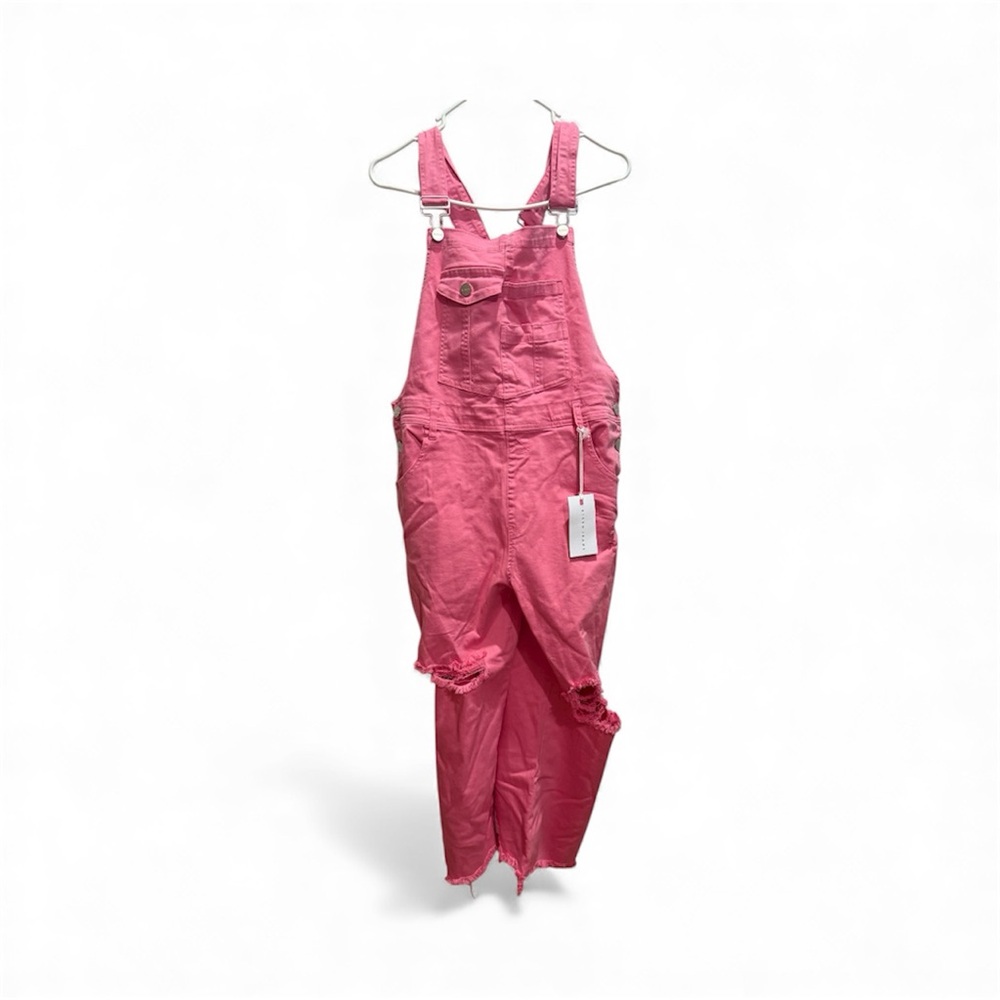 NWT Risen Jeans Pink Overalls Size XL